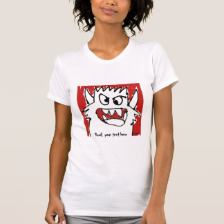 カスタムでかわいい漫画モンスターの気分 Tシャツ