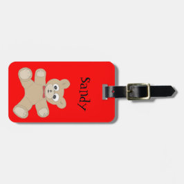 カスタムでかわいく予測できないテディー・ベア ラゲッジタグ