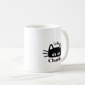 カスタムできる猫の名前入りCat Dadグッズ コーヒーマグカップ (正面右)