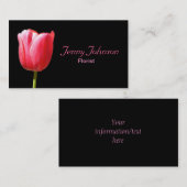 カスタムでエレガントで独身のなチューリップの茎 名刺 (正面/裏面)
