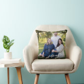 カスタムでエレガントな喜びはクリスマス家族写真の2味方しました クッション (椅子)