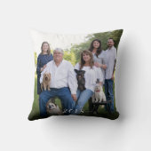 カスタムでエレガントな喜びはクリスマス家族写真の2味方しました クッション (裏面)