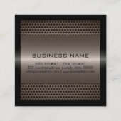 カスタムでエレガントな青銅色のステンレス製の金属 スクエア名刺 (裏面)