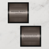 カスタムでエレガントな青銅色のステンレス製の金属 スクエア名刺 (正面/裏面)