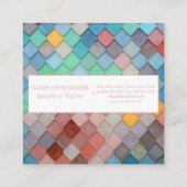 カスタムでカラフルでモダンな正方形の名刺 スクエア名刺 (裏面)