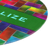 カスタムでカラフルなガラスモザイク・ガラスのまな板 カッティングボード (角)