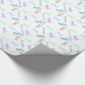 カスタムでカラフルなトカゲの誕生日の包装紙 ラッピングペーパー (角)