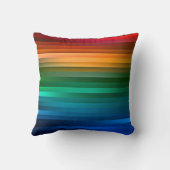カスタムでカラフルな虹のストライプの枕 クッション (裏面)