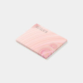 カスタムでガーリーなパステル調のピンクおよびモモのらせん状 ポストイット (アングル)