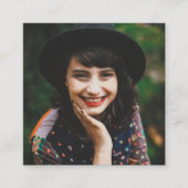 カスタムでシンプルな写真社会的な媒体の名刺 スクエア名刺 (正面)