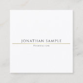 カスタムでシンプルな正方形のデザインの金ゴールドのテンプレートの贅沢 スクエア名刺 (正面)