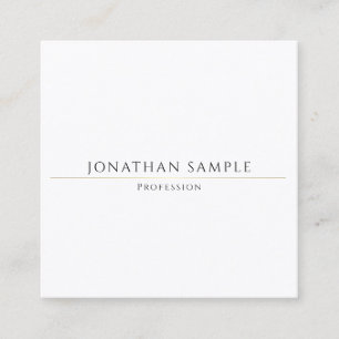 カスタムでシンプルな正方形のデザインの金ゴールドのテンプレートの贅 スクエア名刺