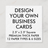 カスタムでパーソナライズで厚い正方形の名刺 スクエア名刺 (正面)