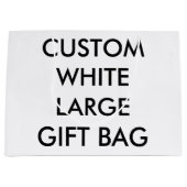 カスタムでパーソナライズで大きい光沢のあるギフトバッグ ラージペーパーバッグ (正面)