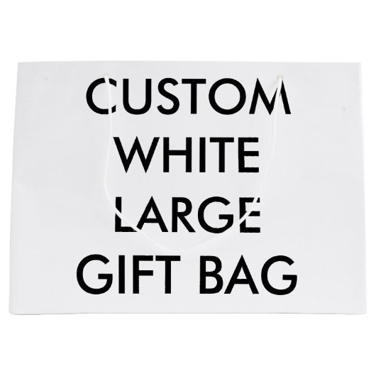 カスタムでパーソナライズで大きい光沢のあるギフトバッグ ラージペーパーバッグ (正面)
