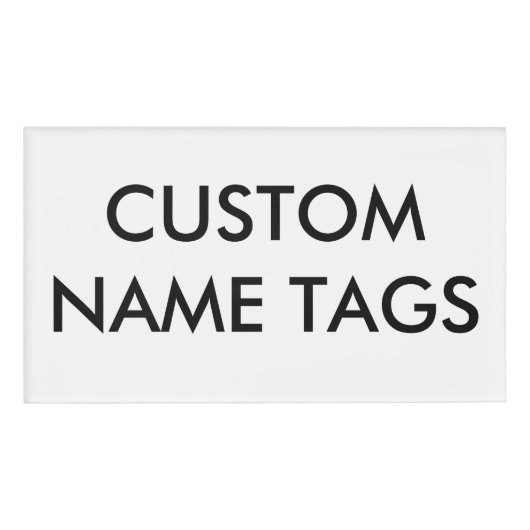 カスタムでパーソナライズで大きい名札のブランクのテンプレート 名札 (正面)