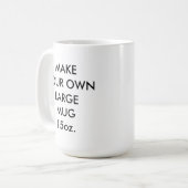 カスタムでパーソナライズで大きい15ozクラシックで白いマグ コーヒーマグカップ (正面左)