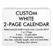 カスタムでパーソナライズで大きい2ページのカレンダー カレンダー (カバー)