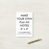 カスタムでパーソナライズで大きい6" x 4"後it®ノート ポストイット (デスク上)