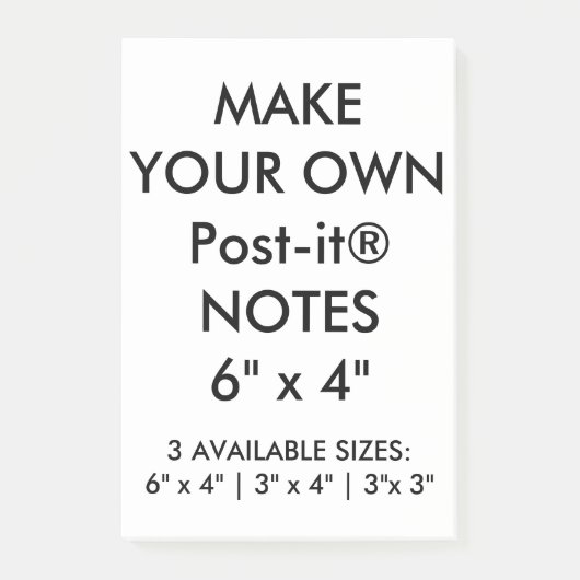 カスタムでパーソナライズで大きい6" x 4"後it®ノート ポストイット (正面)