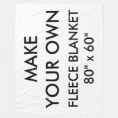カスタムでパーソナライズで大きい80" x 60"フリースブランケット フリースブランケット (正面)