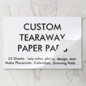カスタムでパーソナライズで大きいTearawayの紙のパッド ペーパーパッド (折り畳み)