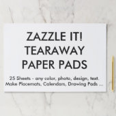 カスタムでパーソナライズで大きいTearawayの紙のパッド ペーパーパッド (インサイチュ)