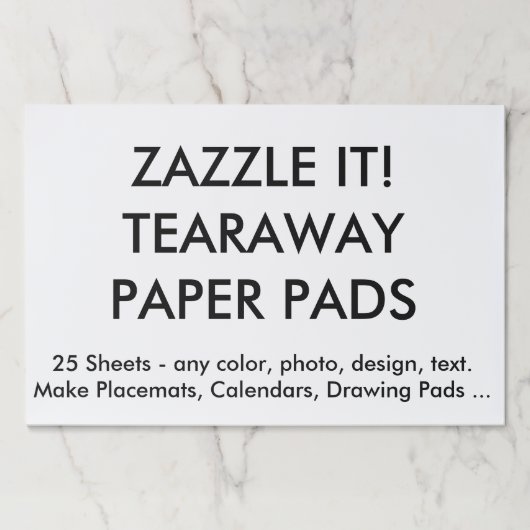 カスタムでパーソナライズで大きいTearawayの紙のパッド ペーパーパッド (正面)