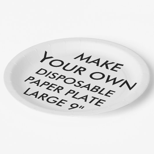 カスタムでパーソナライズで大きく使い捨て可能な紙皿 ペーパープレート (アングル)