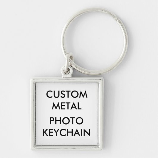 カスタムでパーソナライズで小さい正方形の写真Keychain キーホルダー (正面)