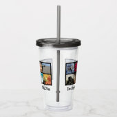 カスタムでパーソナライズで数々のな写真の写真のコラージュ アクリルタンブラー (右)