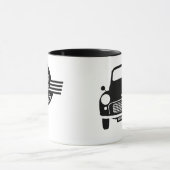 カスタムでパーソナライズで白いMorrisの未成年者のマグ マグカップ (中央)