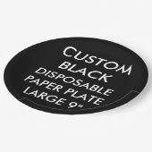 カスタムでパーソナライズで黒く使い捨て可能な紙皿 ペーパープレート (アングル)