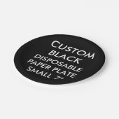 カスタムでパーソナライズで黒く使い捨て可能な紙皿 ペーパープレート (アングル)