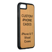 カスタムでパーソナライズなさくらんぼの木製のiPhone 8/7の場合 CarvedウッドiPhoneケース (右)