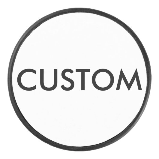 カスタムでパーソナライズなアイスホッケー用パックのブランクのテンプレート アイスホッケーパック (正面)