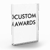 カスタムでパーソナライズなアクリル賞のブランクのテンプレート フォトブロック (左)