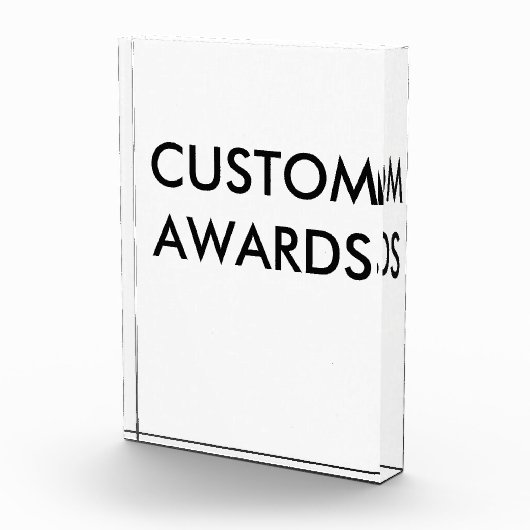 カスタムでパーソナライズなアクリル賞のブランクのテンプレート フォトブロック (右)