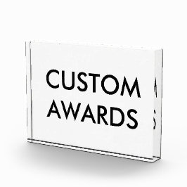 カスタムでパーソナライズなアクリル賞のブランクのテンプレート フォトブロック