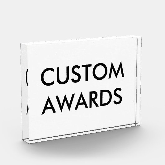 カスタムでパーソナライズなアクリル賞のブランクのテンプレート フォトブロック (左)
