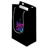 カスタムでパーソナライズなキャンデーのギフトバッグ スモールペーパーバッグ (正面アングル)