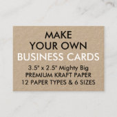 カスタムでパーソナライズなクラフト3.5" x2.5"名刺 名刺 (正面)