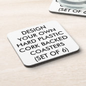 カスタムでパーソナライズなコルクの背部プラスチックコースター(6) コースター (左側)