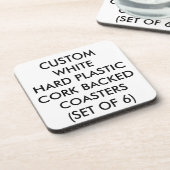 カスタムでパーソナライズなコルクの背部プラスチックコースター(6) コースター (左側)