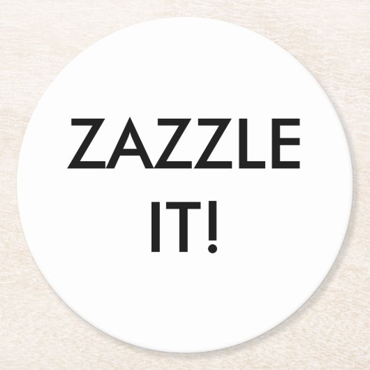 カスタムでパーソナライズなコースターのブランクのテンプレート ラウンドペーパーコースター (正面)