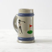 カスタムでパーソナライズなゴルフビールのジョッキ ビールジョッキ (正面左)