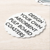 カスタムでパーソナライズなスカラップで仕上げられた吸収性のコースター ペーパーコースター (アングル)
