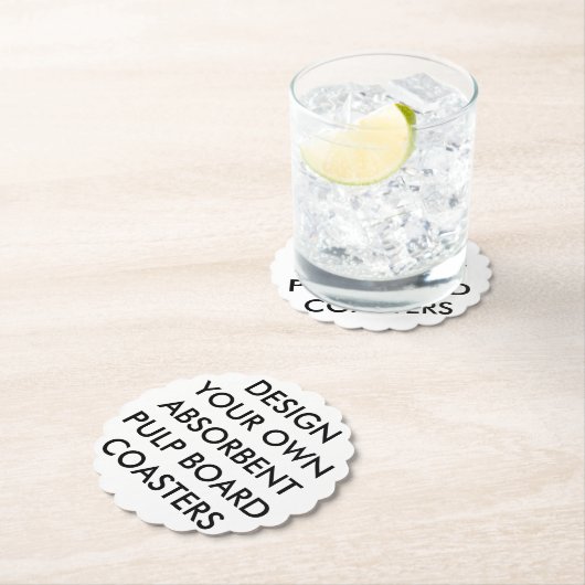 カスタムでパーソナライズなスカラップで仕上げられた吸収性のコースター ペーパーコースター (インサイチュ)