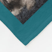 カスタムでパーソナライズなタイポグラフィおよび写真のコラージュ フリースブランケット (角)