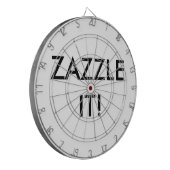 カスタムでパーソナライズなダート盤のブランクのテンプレート ダーツボード (正面左)